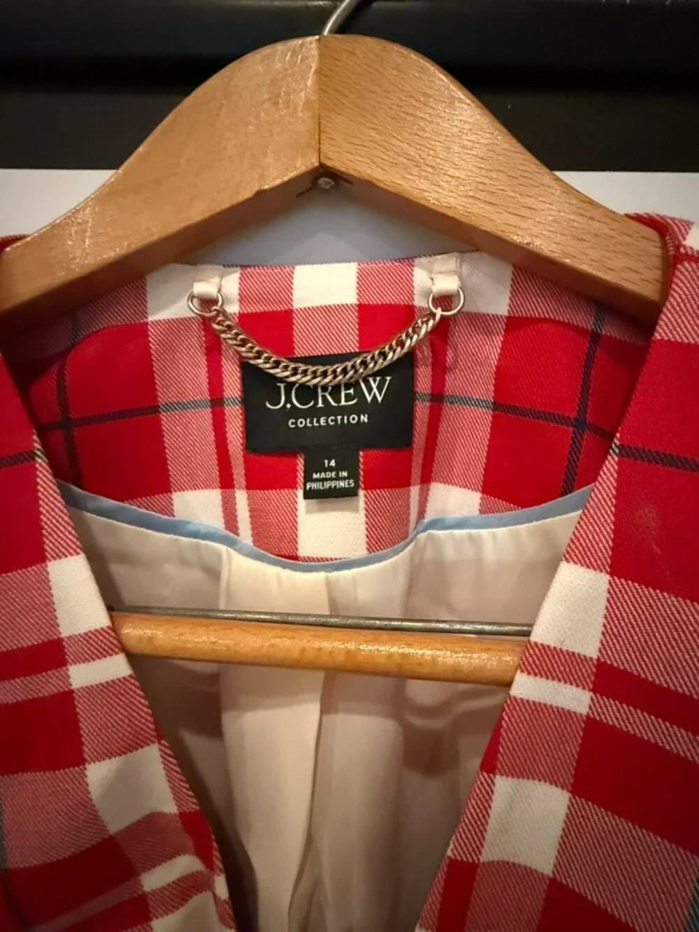 J.Crew Collection City Wool Lady Jacket, Vibrant Flame Size 14